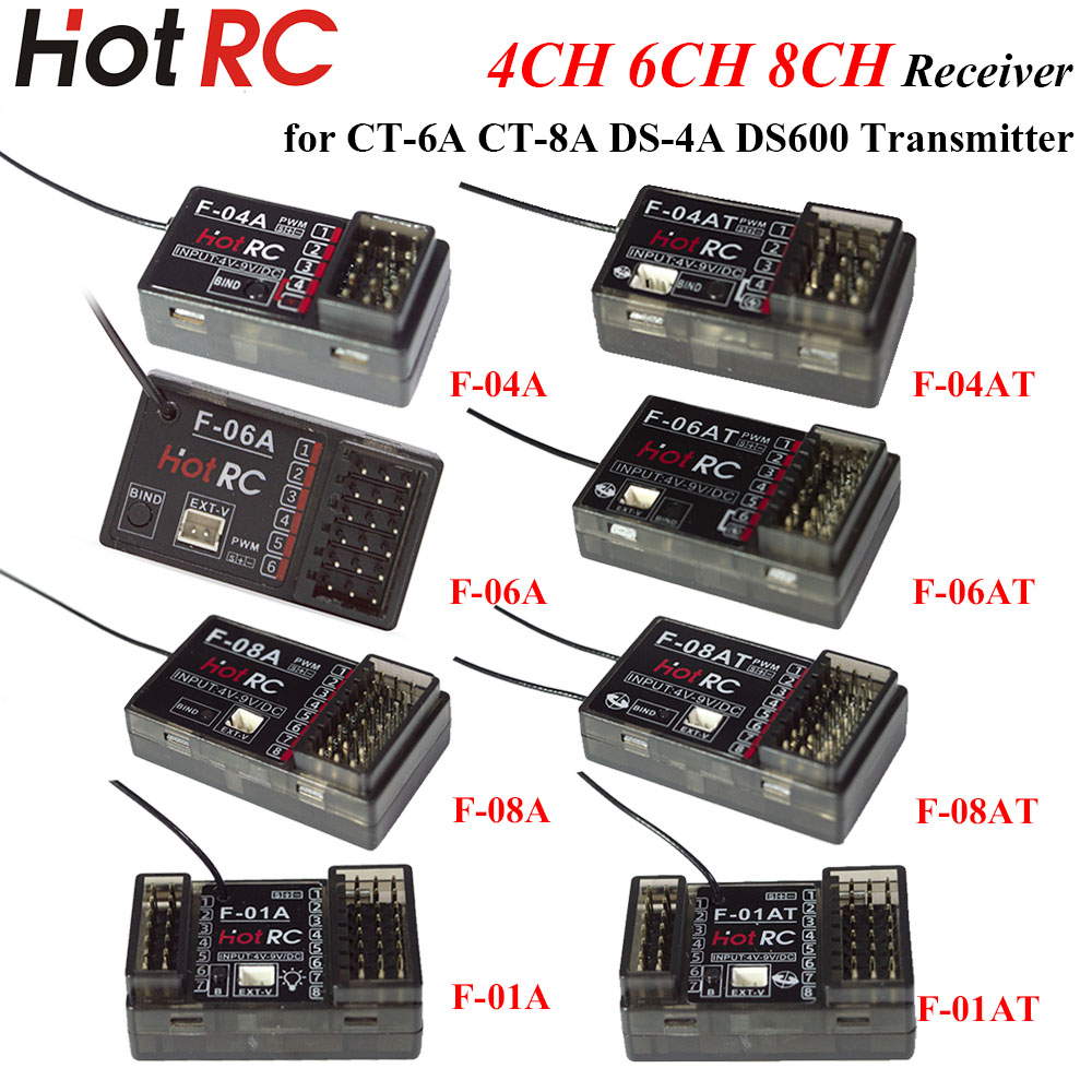 Rc Hobby Shops - Receptor Giroscópico PWM HOTRC 2.4Ghz 4/6/8