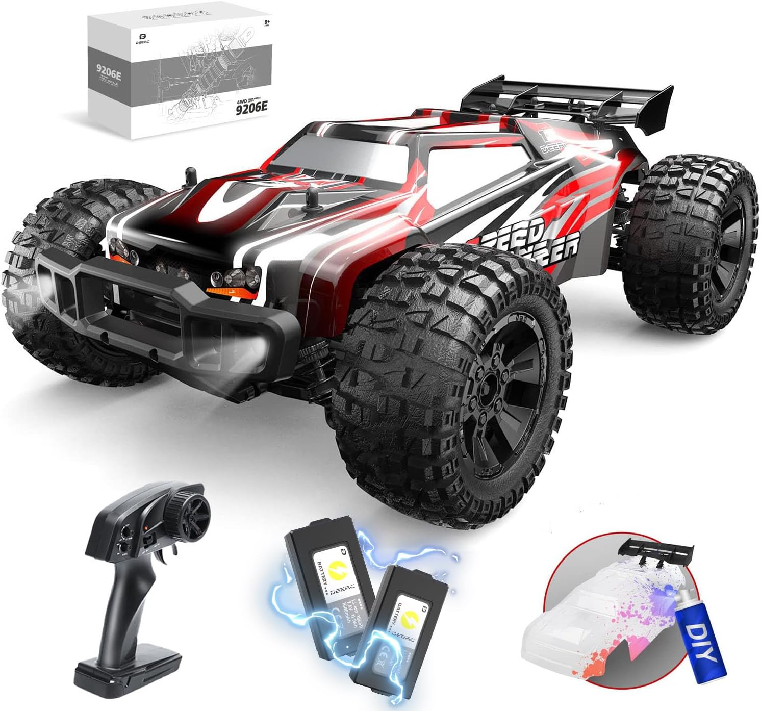 Rc Hobby Grade Monster Truck - Carro RC grande em escala 1:10