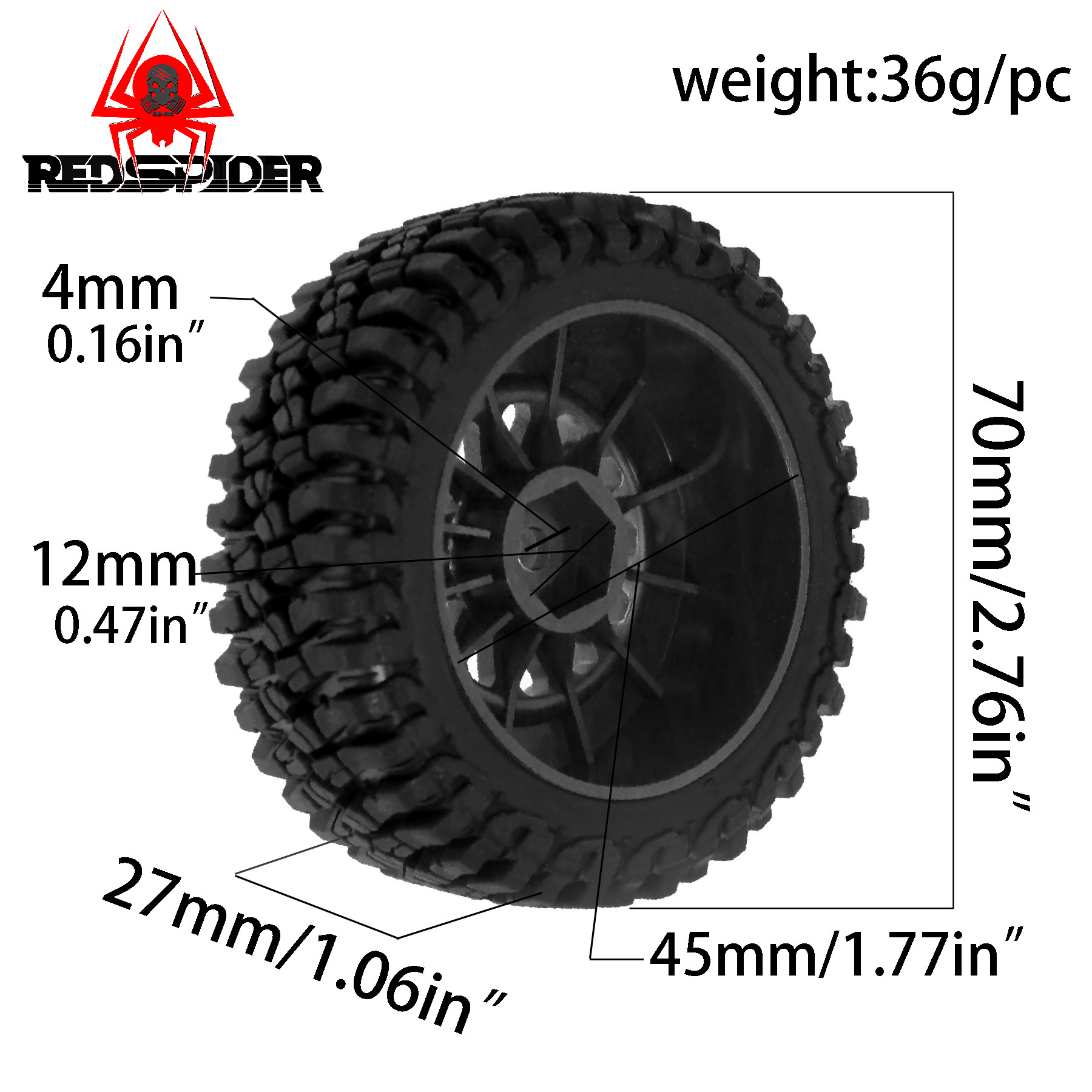 4 pneus e rodas para caminhões - Rc Hobby Grade Truck avaliação e preço